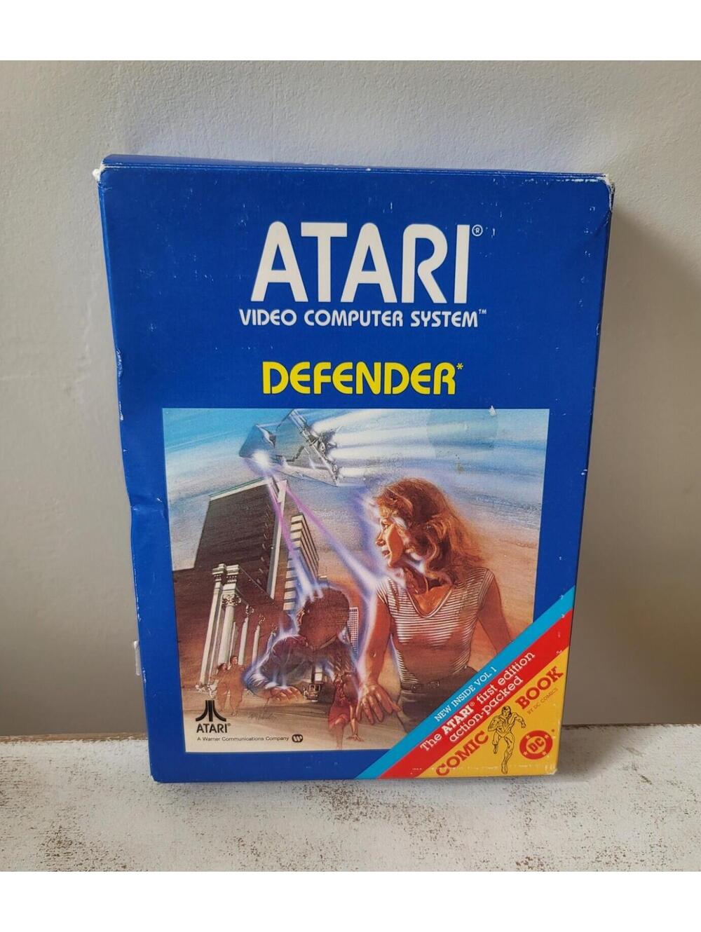 1981 Atari 2600 Defender CX2609 Complete In Box CIB Manual Inserts Comic Book